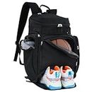 Goloni basketball backpack bag Large shoe and ball compartment, soccer backpack, baseball, softball, volleyball sport backpack bag, travel gym backpack, basketball training equipment