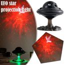 UFO Shaped Night Light Galaxy Projector 8 Nebula Color ~ Control LED Lamp K2D6