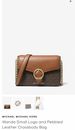 Michael Kors Wanda Small Logo and Pebbled Leather Crossbody Bag