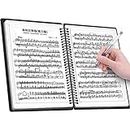 A4 60Pages Music File Folder Modify Piano Score Mark Music Clef Sheet, Storage Documents Holder Bag, Blank Plastic Concert Choral Folder
