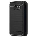 Amazon Brand - Solimo Carbon Fiber Texture Shockproof Back Case Cover for Samsung Galaxy S7 - Midnight Black