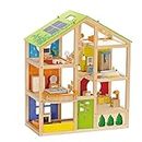 Hape E3401 All Season House- Fully Furnished Wooden Dolls House