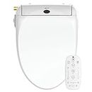 LEIVI Electric Bidet Smart Toilet Seat with Dual Control Mode, Adjustable Warm Water and Air Dryer, Ultra Slim Heated Toilet Seat, Oscillating and Pulsating Spray Wash, LED Nightlight, Elongated