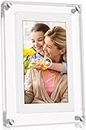 The Artment Digital Acrylic Video Photo Frame, 1GB Memory | 854 x 480 HD Video, 1000mAh Built-in Battery, Perfect for Home Decor and Heartfelt Gifts - Set of 1