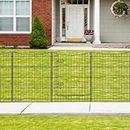 INJOPEXI Garden Fence 6 Panels 11.8ft(L)×30in(H) Decorative Garden Fences Outdoor with 5 Panels + 1 Gate, Rustproof Metal Wire No Dig Temporary Animal Barrier Fencing Border Dog Fence for Yard Patio