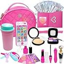 Play Purse for Little Girls, Toddlers Purse with Pretend Makeup Toys, Gifts for 3 4 5 6 Year Old Girl