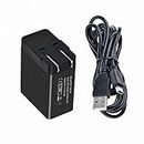 SLLEA USB AC/DC Adapter + USB Charging Cable for Wolverine F2D Mighty Film to Digital Converter Slides/Negatives Scanner Power Supply Cord Cable PS Wall Home Charger