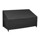 iBirdie Patio Furniture Sofa Covers 79W x 38D x 35H inch 3-Seater Outdoor Waterproof Couch Loveseat Bench Cover, Black