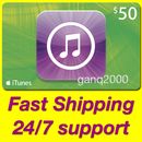 $50 APPLE US iTunes GIFT CARD voucher certificate USD (USA App Store Key Karte)
