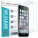 Tech Armor Plastic iPhone 6S Screen Protector, Apple iPhone 6 (4.7 Inch Only) High Defintion (Hd) Clear Screen Protectors - Maximum Clarity [3-Pack]
