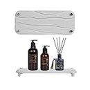 ROSSOM Instant Dry Sink Caddy Organizers, Water Absorbing Stone Tray for Sink, Diatomaceous Earth Drying Rack, Bathroom Countertop Sink Tray for Soap Bottles (Light Grey B)