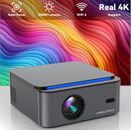 Real 4K Projektor 25000LMS 1080P Full HD Beamer WiFi LCD Heimkino HDMI Bluetooth