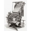 A Linotype Machine  A Line Casting Machine Used In Printing.   From Meyers