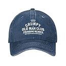 COOFOOK Grumpys Old Man Hat for Men Baseball Cap Graphic Hats Navy Blue
