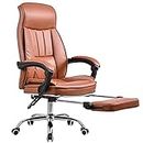 LiuGUyA Boss Chair Office Chair Computer Gaming Chairs High Back Adjustable Managerial Home Desk Chair Swivel Computer Leather Chair with Lumbar Support and Foot Support