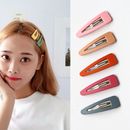 6cm Matte Triangle Resin Hair Clip Candy Color Hairpins Large Metal Barrettes