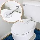 Baby Toilet Lock by Wappa Baby - 9"L x 4"W - Ideal Baby Proof Toilet Lid Lock - No Tools Needed Easy Installation with 3M Adhesive - Top Safety Toilet Seat Lock - Fits Most Toilets - White (1 Pack)