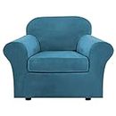 HYPIQQ Couchbezüge für 1 2 3 Kissen Couch Sofa Haustierfreundliche Sofabezüge Waschbar Forros para Muebles Sofas,Peacock Blue,1
