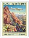 Skyway to Inca Land - Peru - Pan American Airways (PAA) - Vintage Airline Travel Poster by Paul George Lawler c.1938 - Master Art Print (Unframed) 9in x 12in