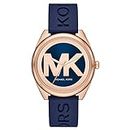 Michael Kors Women Analogue Quartz Watch with Silicone Strap MK7140