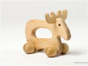 Alce su ruote - Giocattoli di legno naturale - The Wooden Horse