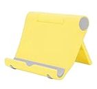 Leuchtbox Multi-Angle Mobile Phone Stand, Smartphone Stand, Mobile Phone Holder for Tablets, phablets, e-Readers, iPhone, iPad, up to 10 inches, Adjustable (Yellow)
