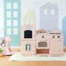 Teamson Kids Little Chef Fairfield Wooden Play Kitchen, White Manufactured Wood in Pink | 30.75 H x 40 W x 13.5 D in | Wayfair TD-11413P