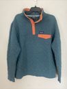 Suéter de lana Patagonia talla L para hombre algodón orgánico naranja azulada