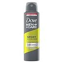 Dove Men+Care Sport Active+ Fresh Dry Spray Antiperspirant Deodorant, Up To 48 hrs Protection From Sweat & Odour, Dermatologically Proven Formula, Soothes & Moisturises Skin, Long-Lasting Refreshing Scent, 150ml