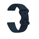HUMBLE Soft Silicone Double Loop Strap Comes with Secure Button Lock Compatible for Fitbit Versa 3/ Fitbit Sense Band, Flexible Waterproof Sport Watch Strap_NAVY BLUE
