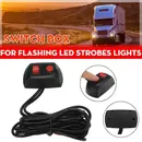 Switch Box For 12V/24V Flashing LED Strobes Light Beacons Lightbar Recovery Truck Car Switch Paste