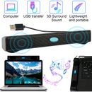 Wired USB Computer Speakers Stereo Sound Bar With Clip For Desktop PC laptop