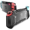 mumba Dockable TPU Grip Protective Cover Case for Nintendo Switch and Joy-Con Controller (Black)