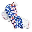 Hushe' American Flag Baseball Batting Gloves USA Flag Baseball Batting Gloves for Youth Adult & Unisex (White) (Small, Adult)