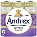Andrex Supreme Quilts Toilet Tissue, Pack of 9