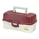Plano 1-Tray Tackle Box with Dual Top Access, Red Metallic/Off White, Premium Tackle Storage (620106)