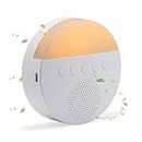 White Noise Machine with Adjustable Warm Night Light for Sleeping, 20 High Fidelity Sleep Machine Soundtracks, Timer and Memory Feature, Sound Machine for Baby, Adults, Home and Office