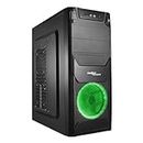 FRONTECH Rainbow Premium Silver Series Cabinet/Computer Case with HD Audio | ATX/Mini ATX Compatible|Installed 1 x 120mm & 1 x 80 mm Fan, 2 x Front USB |Ideal for Home/Office/Gaming (FT 4251, Black)