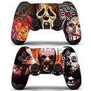 JOCHUI 2 Pack PS4 Controller Skin PS4 Controller Cover PS4 Stickers PS4 Decal Controller Wrap Vinyl Sticker Horror Characters