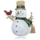 CHARM ONLINE Fashion Cute Large Christmas Snowman Brooch Pin Enamel Lapel Pin Cartoon Brooch Pin Badges Brooch Pins for Clothing Bags Hat Accessory DIY Crafts