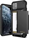 VRS Design Compatible for iPhone 11 Pro Max Case with Card Holder [Damda Glide Pro], Premium Sturdy Semi Auto Card Slot Wallet [4 Cards] Case for iPhone 11 Pro Max 6.5 inch(2019) Black