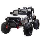 12V Power Wheels Jeep 2-Seater Kids Electric Ride On Police Car Truck Toy With R