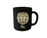 Morons Microwave & Dishwasher Safe Limited Edition Ceramic 'Leo' Coffee Mug for Your Special One, Birthday, Black, 350ml