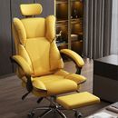 Ergonomic PU Leather Gaming Chair Adjustable Headrest Lumbar Support Footrest
