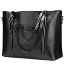 S-ZONE Women's Vintage Genuine Leather Tote Shoulder Bag Handbag