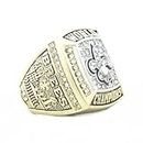 XiaKoMan NO'Saints New Orleans Football DREW BREES 2009 super world champions ring with wooden box size 11 Gifts for Men Kids Boys Youth Fathers, Wood, Cubic Zirconia