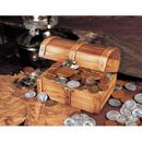 American Coin Treasures Historic Wooden 50 Old U.S. Coins Treasure Chest Wood in Brown/Gray | 3.5 H x 4.75 W x 3 D in | Wayfair 3002