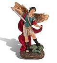 DurableDelights Saint Michael The Archangel Statue - 8 inch Michael Archangel of Heaven Defeating Lucifer, Great Catholic Gift for First Holy Communion, Confirmation, Housewarming