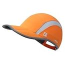 GADIEMKENSD Baseball Cap Running Cap Outdoor Sports Hat Adjustable Quick Dry Reflective Foldable UPF50+ UV Mesh Race Lightweight Water Repellency Orange