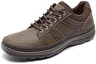 ROCKPORT Men s Get Your Kicks Mudguard Blucher Fashion Sneakers Oxford, Dark Brown Leather, 7 US